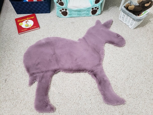 Audrey Lara Kids Unicorn Shaped Area Rug