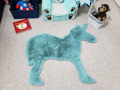 Audrey Lara Kids Unicorn Shaped Area Rug