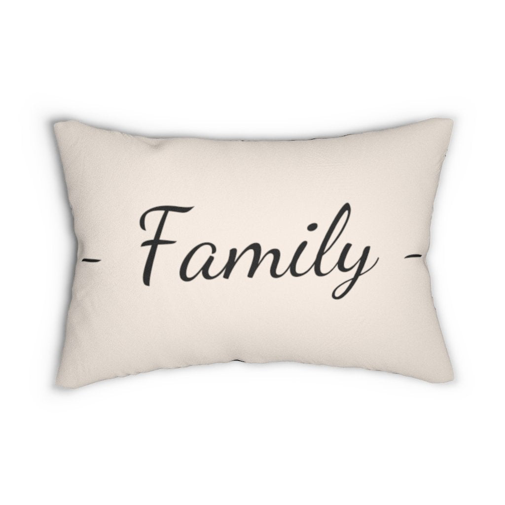 Decorative Throw Pillow - Double Sided Sofa Pillow / Family - Beige