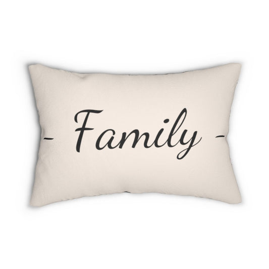 Decorative Throw Pillow - Double Sided Sofa Pillow / Family - Beige