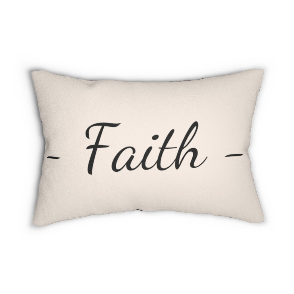 Decorative Throw Pillow - Double Sided Sofa Pillow / Faith - Beige