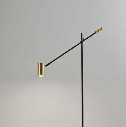 63" Black Task Floor Lamp