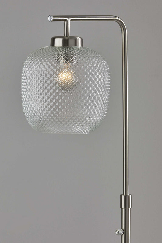 60" Task Floor Lamp With Clear Globe Shade