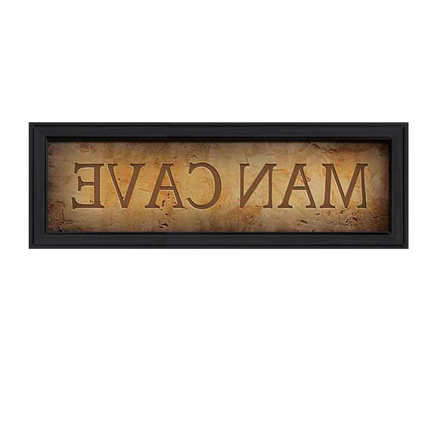 Man Cave 2 Black Framed Print Wall Art