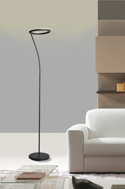 73" Black LED Torchiere Floor Lamp