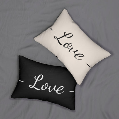 Decorative Throw Pillow - Double Sided Sofa Pillow / Love - Beige