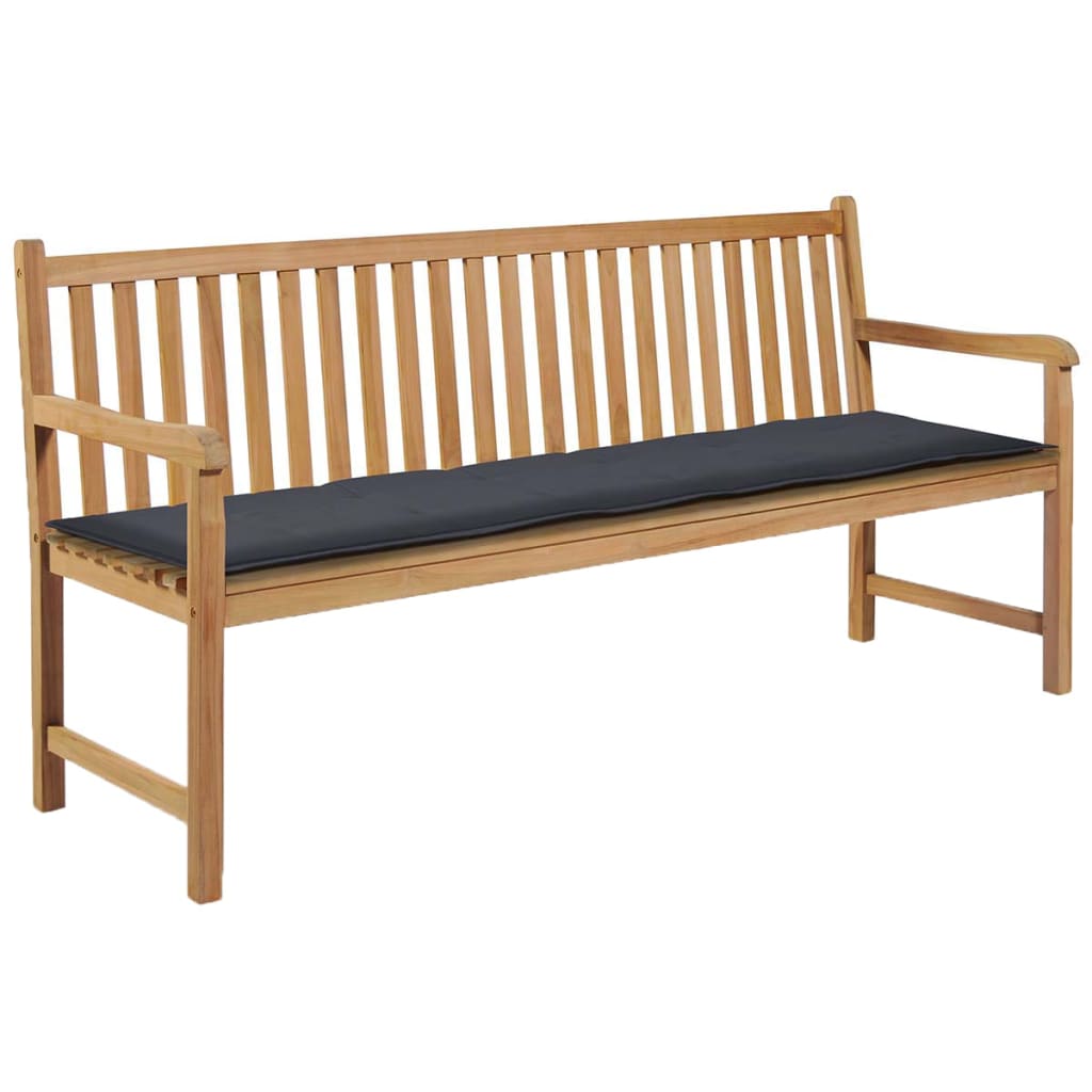 Garden Bench Cushion Gray 78.7"x19.7"x1.2"