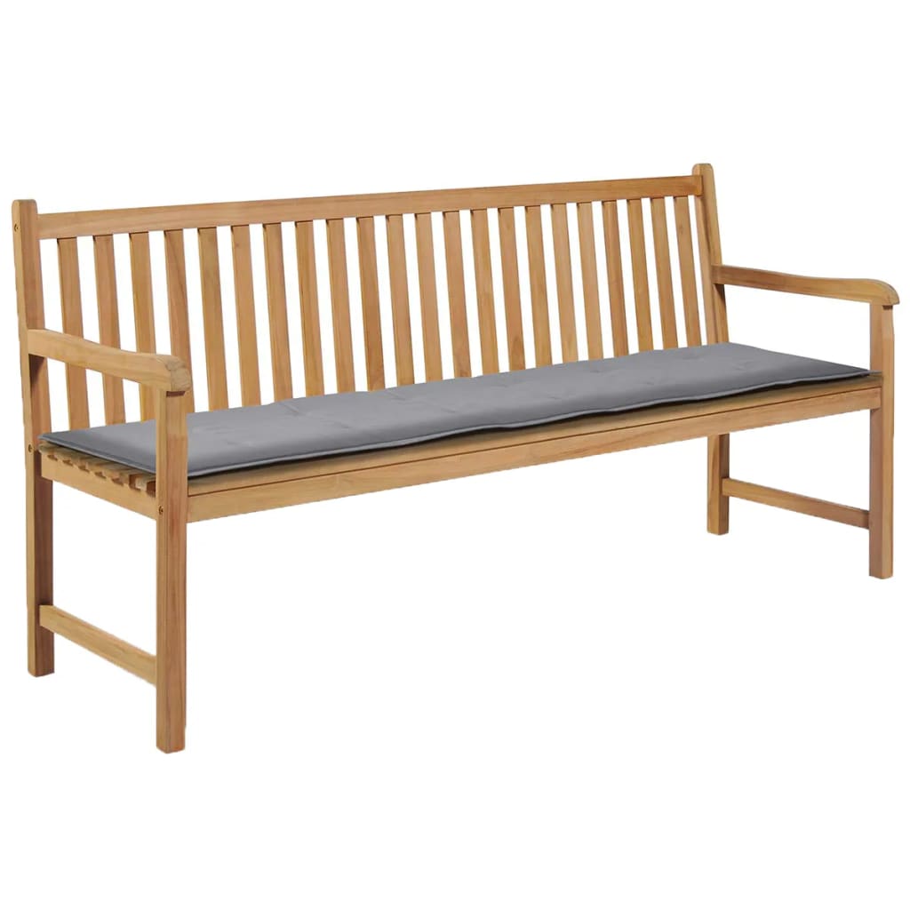 Garden Bench Cushion Gray 78.7"x19.7"x1.2"