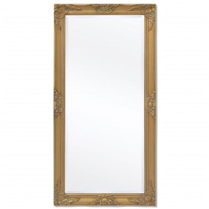 Wall Mirror Baroque Style 47.2"x23.6" White