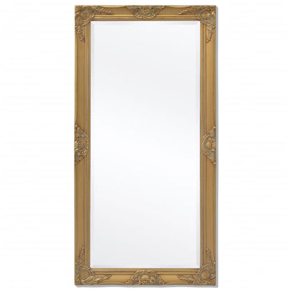 Wall Mirror Baroque Style 47.2"x23.6" White