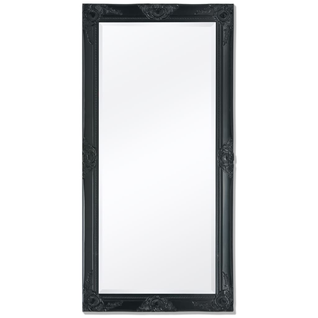 Wall Mirror Baroque Style 47.2"x23.6" White