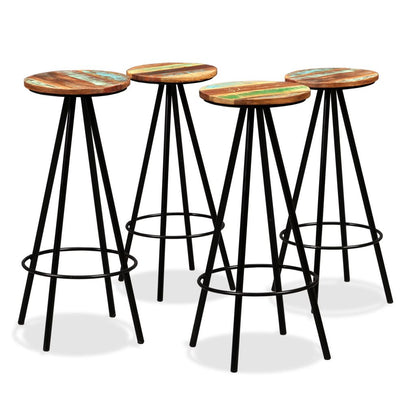 Bar Stools 2 pcs Rough Mango Wood