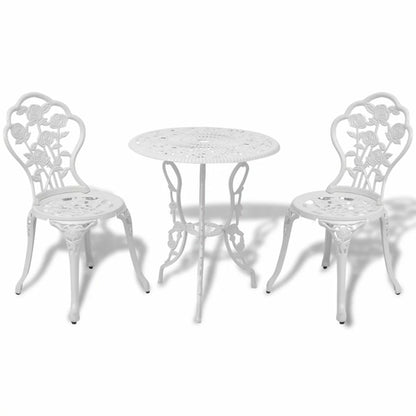 3 Piece Bistro Set Cast Aluminium Green