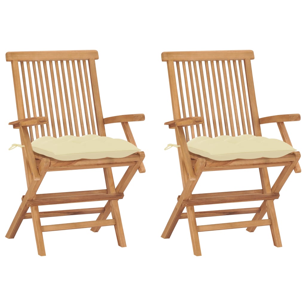 Garden Chairs with Anthracite Cushions 3 pcs Solid Teak Wood