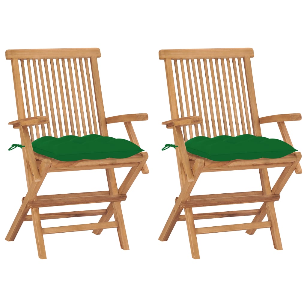 Garden Chairs with Anthracite Cushions 3 pcs Solid Teak Wood