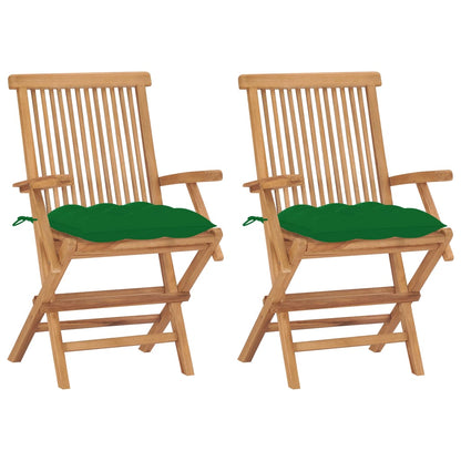 Garden Chairs with Anthracite Cushions 3 pcs Solid Teak Wood