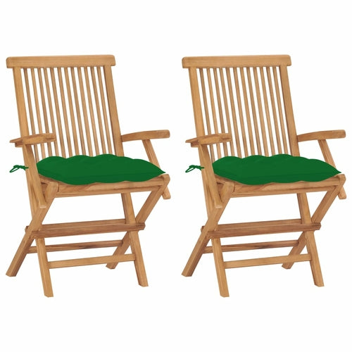 Garden Chairs with Anthracite Cushions 3 pcs Solid Teak Wood