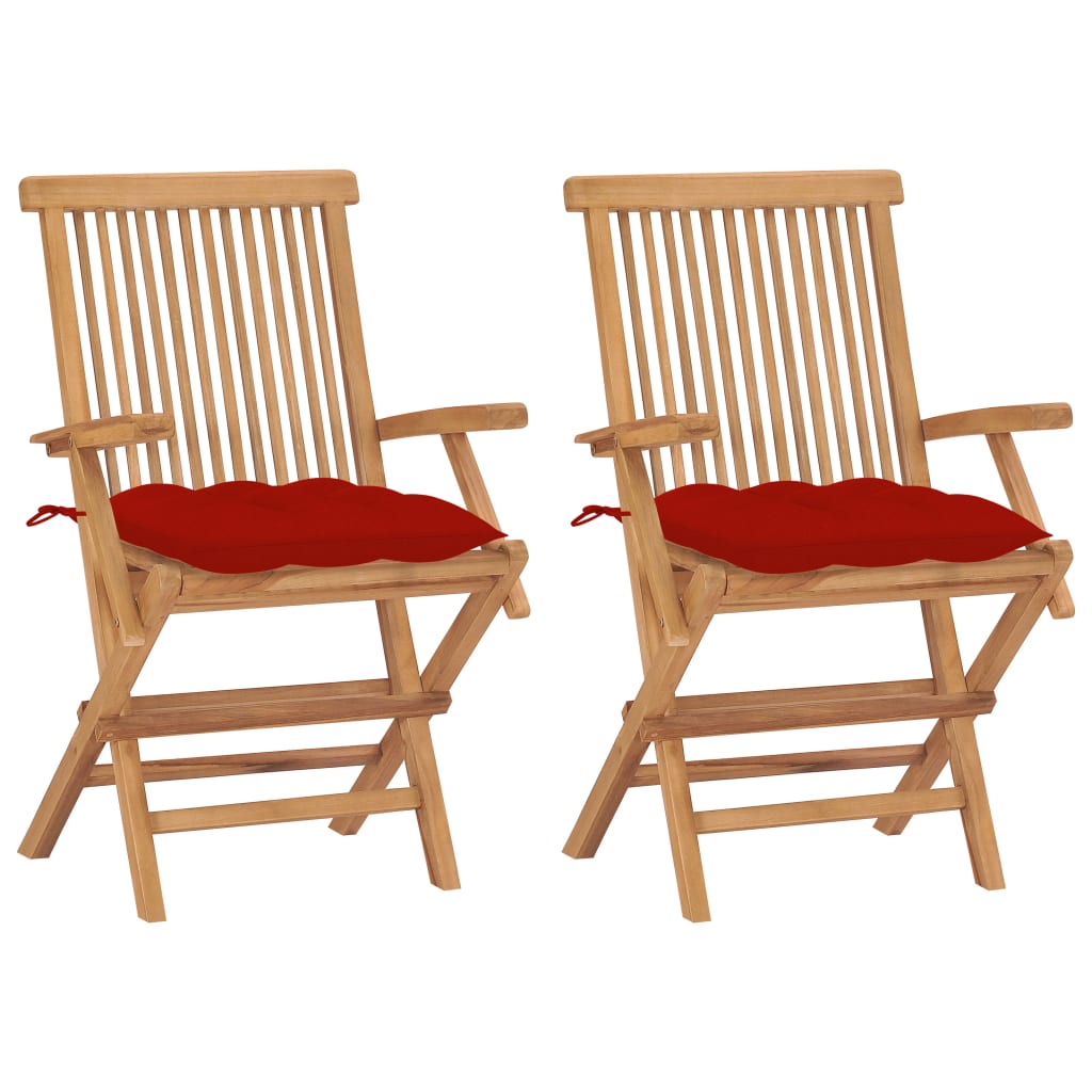 Garden Chairs with Anthracite Cushions 3 pcs Solid Teak Wood