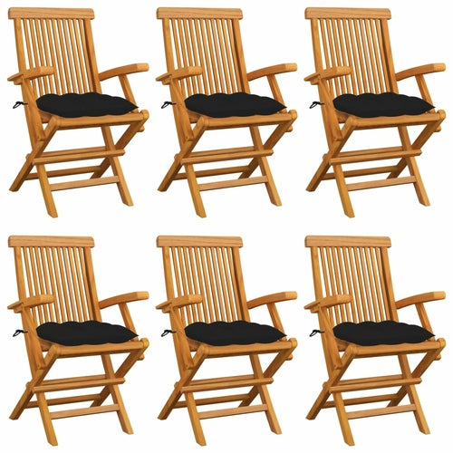 Garden Chairs with Anthracite Cushions 3 pcs Solid Teak Wood