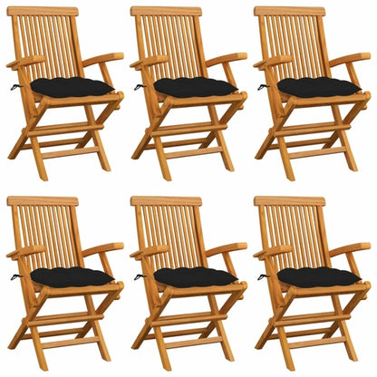 Garden Chairs with Anthracite Cushions 3 pcs Solid Teak Wood