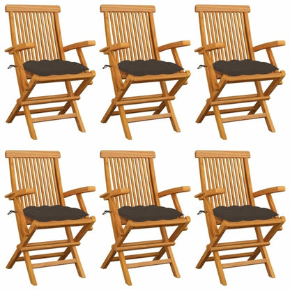 Garden Chairs with Anthracite Cushions 3 pcs Solid Teak Wood