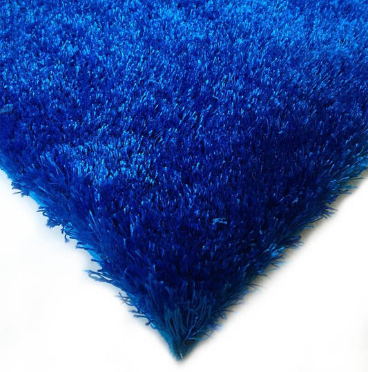 Fuzzy Electro Blue Area Rug