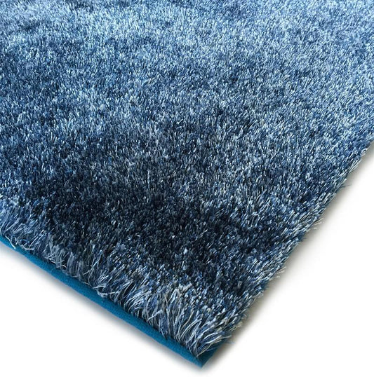 Fuzzy Two Tone Blue Area Rug