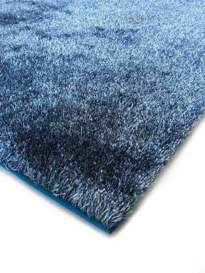 Fuzzy Two Tone Blue Area Rug