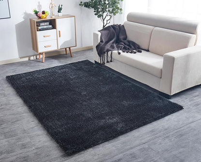 Fuzzy Grey Area Rug