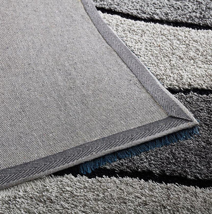 Aria Blue & Gray Soft Pile Shaggy Area Rug