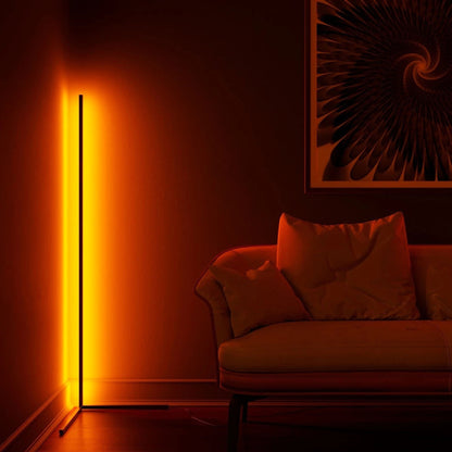 Corner Floor Lamp, Minimalist RGB LED Light