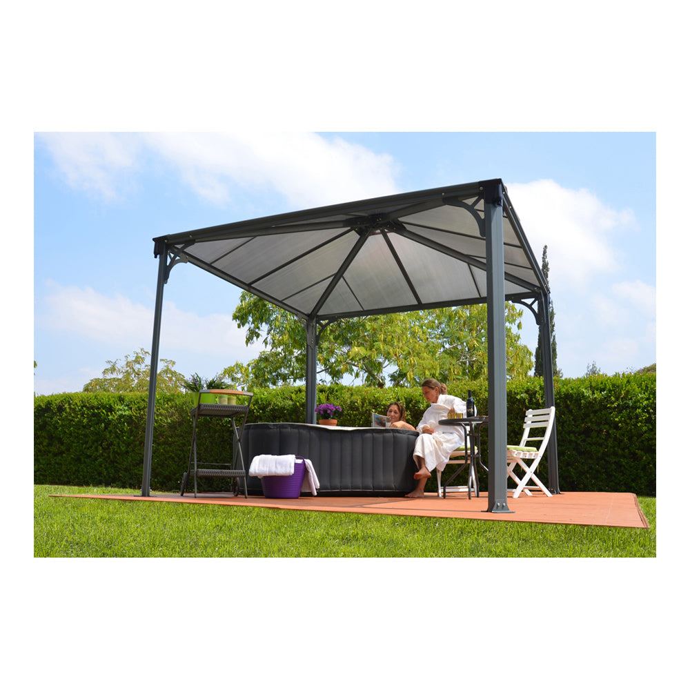 Palram Palermo 3000 Gazebo 10 x 10 Gray