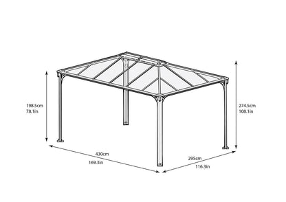 Palram Martinique Gazebo - 10' x 14'