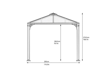 Palram Martinique Gazebo - 10' x 14'