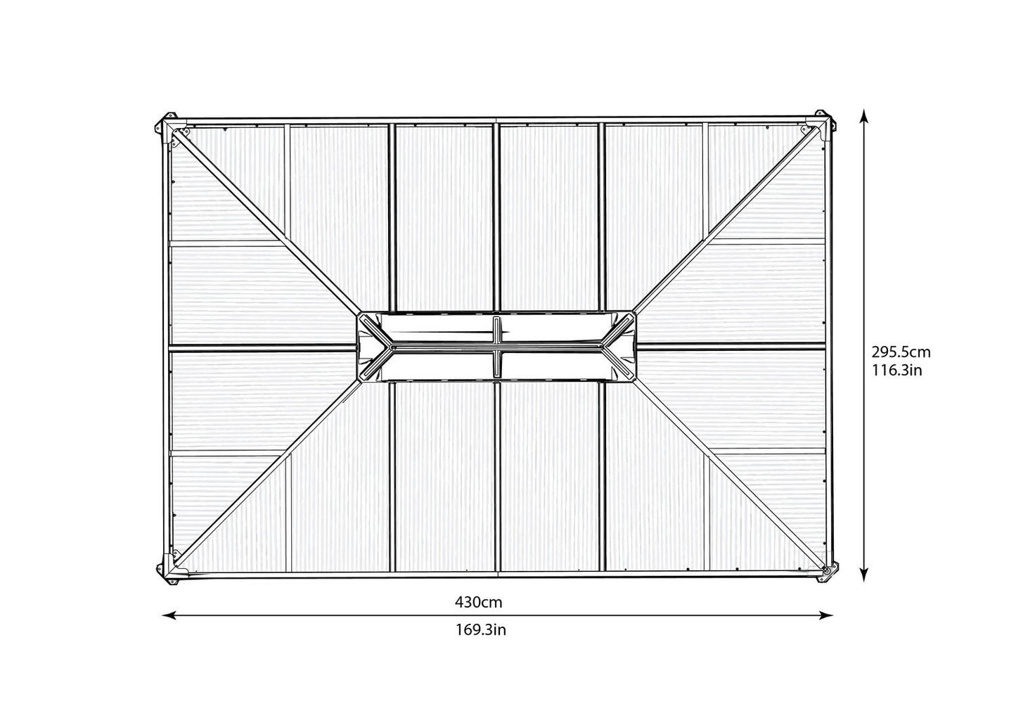 Palram Martinique Gazebo - 10' x 14'