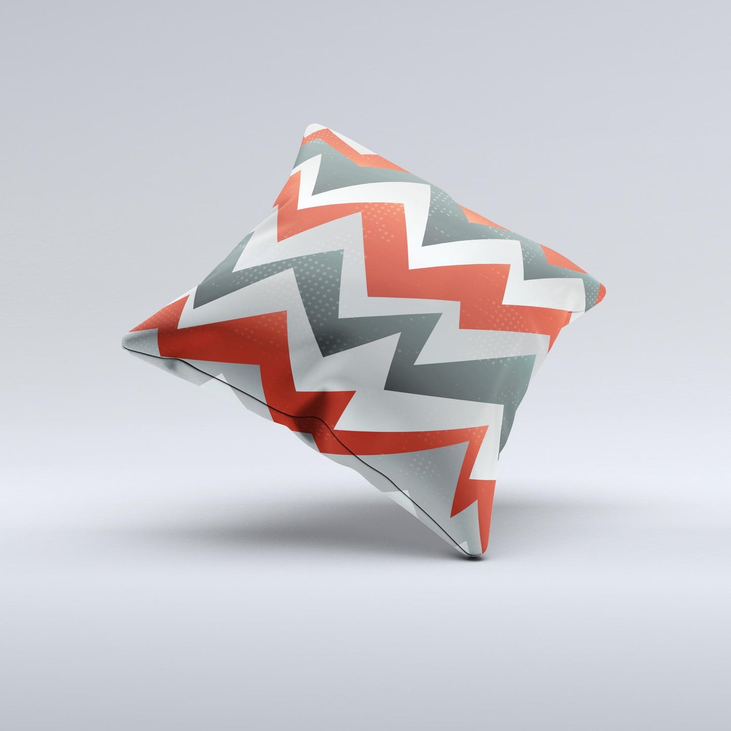 Abstract ZigZag Pattern v4 Ink-Fuzed Decorative Throw Pillow