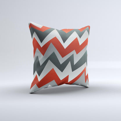 Abstract ZigZag Pattern v4 Ink-Fuzed Decorative Throw Pillow