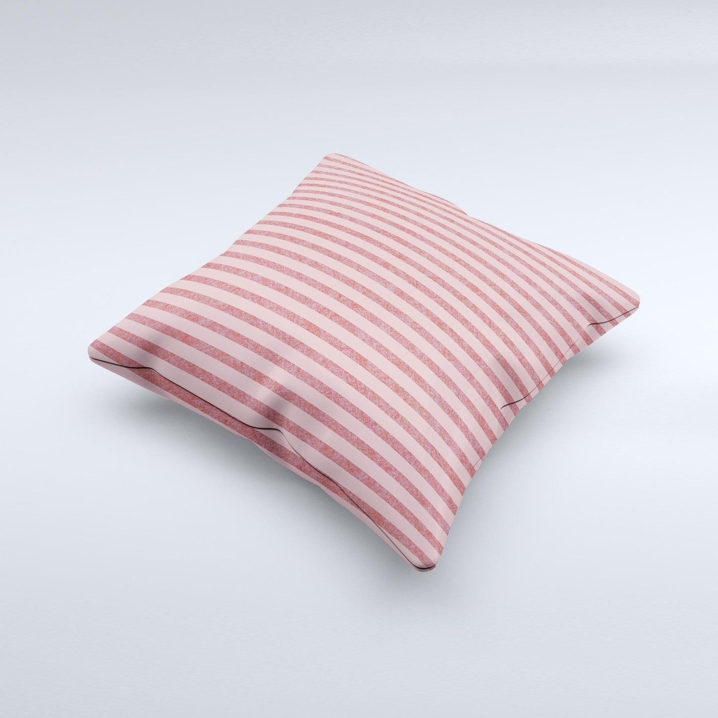 Pink Vintage Stripe Pattern v7 ink-Fuzed Decorative Throw Pillow