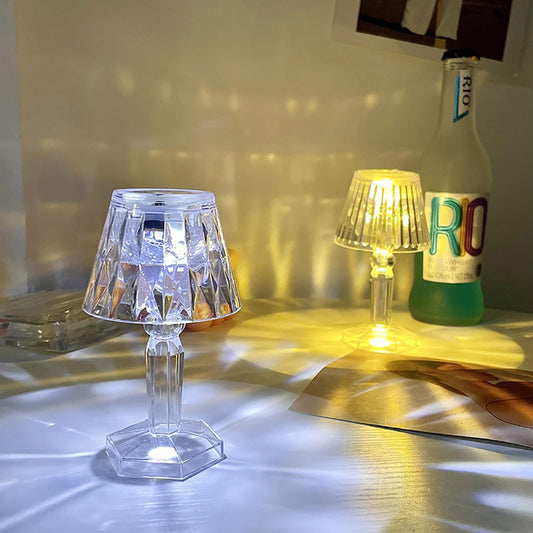 1Pcs LED Crystal Desk Lamp Projetor