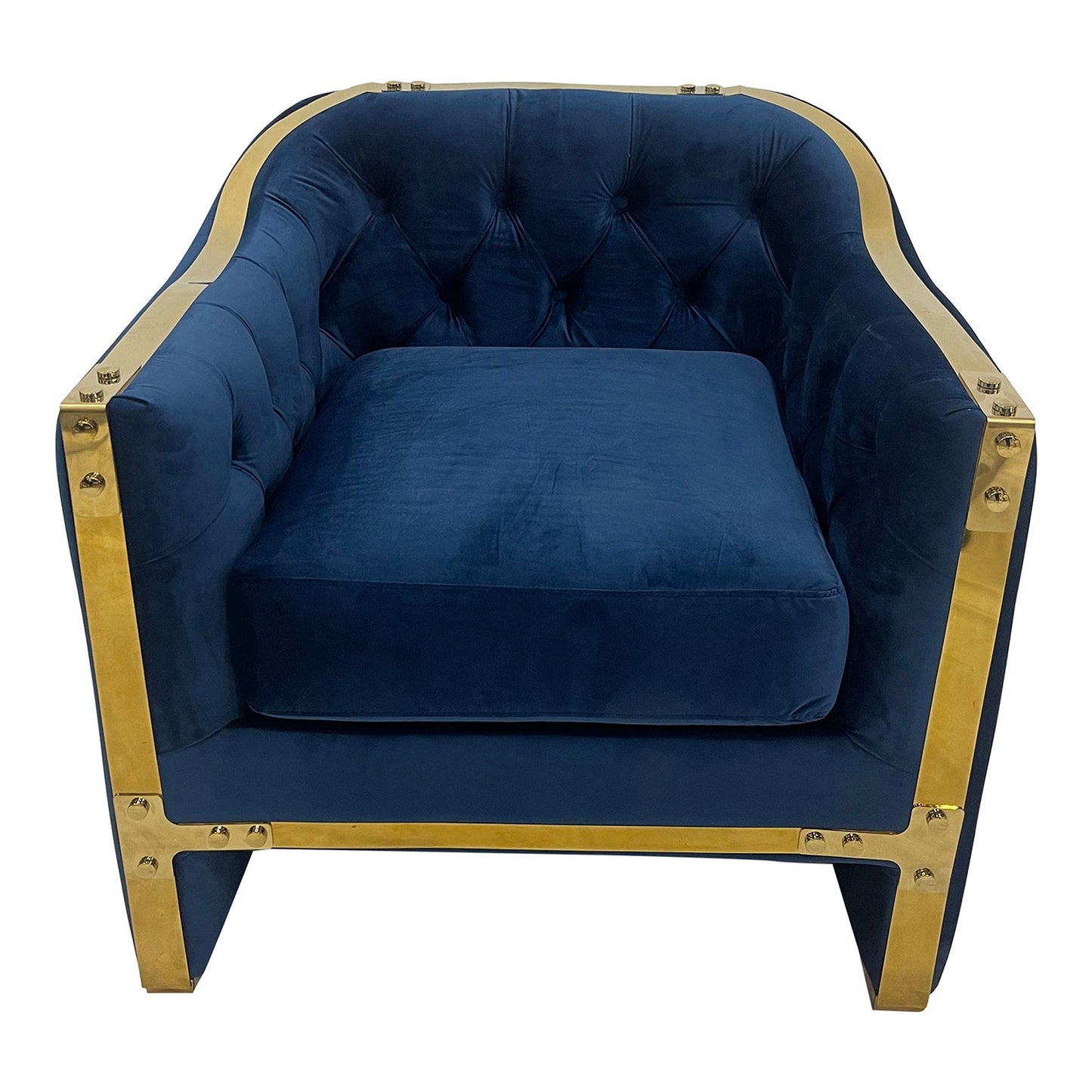 Navy and Gold Sofa Chair