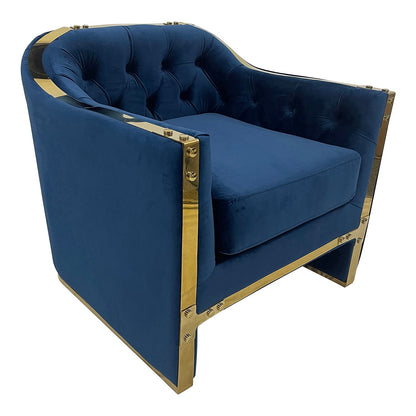 Navy and Gold Sofa Chair