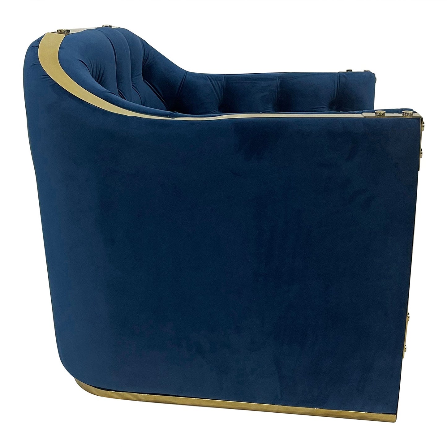 Navy and Gold Sofa Chair