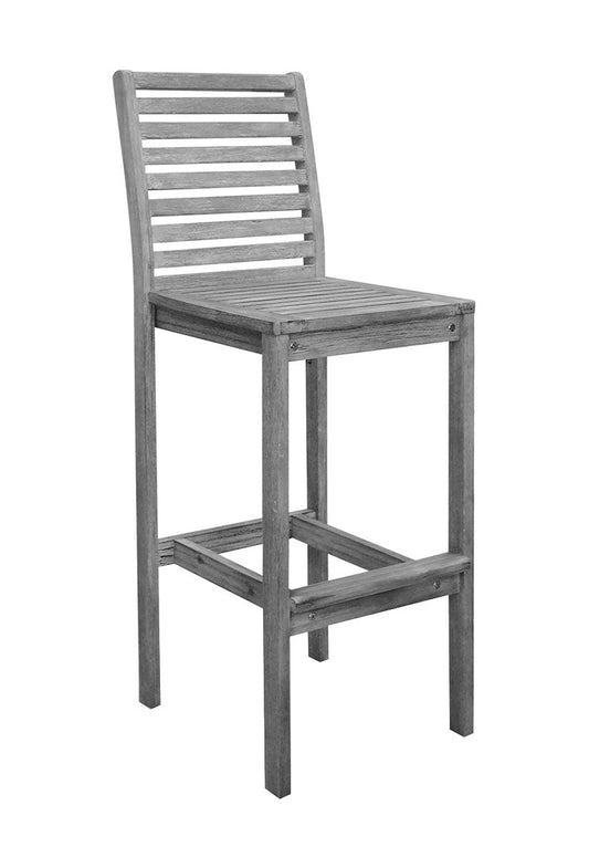 Vifah V1354 Renaissance Outdoor Hand-Scraped Hardwood Bar Chair