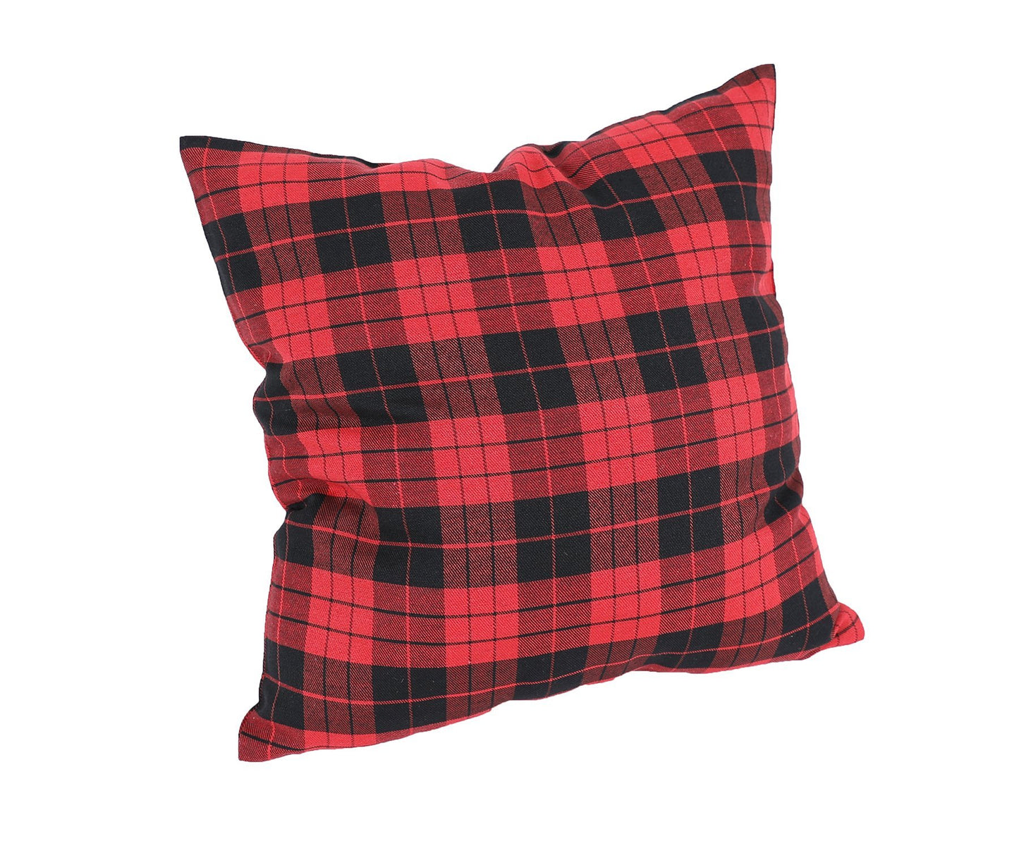 XD19888-Holiday Plaid Pillow 14 by 14-Inch