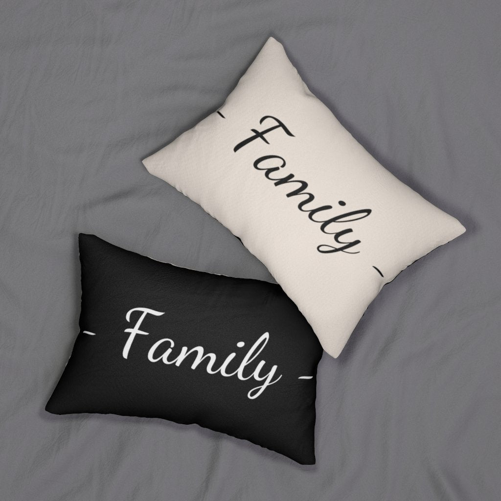 Decorative Throw Pillow - Double Sided Sofa Pillow / Family - Beige