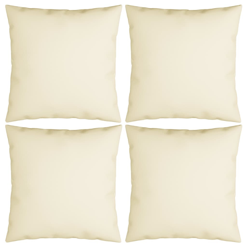 Throw Pillows 4 pcs Cream 15.7"x15.7" Fabric