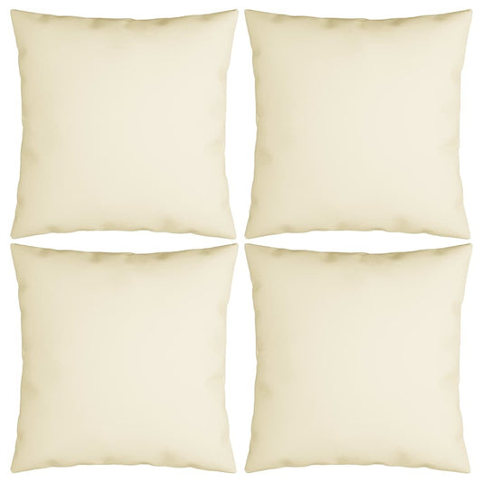 Throw Pillows 4 pcs Cream 15.7"x15.7" Fabric