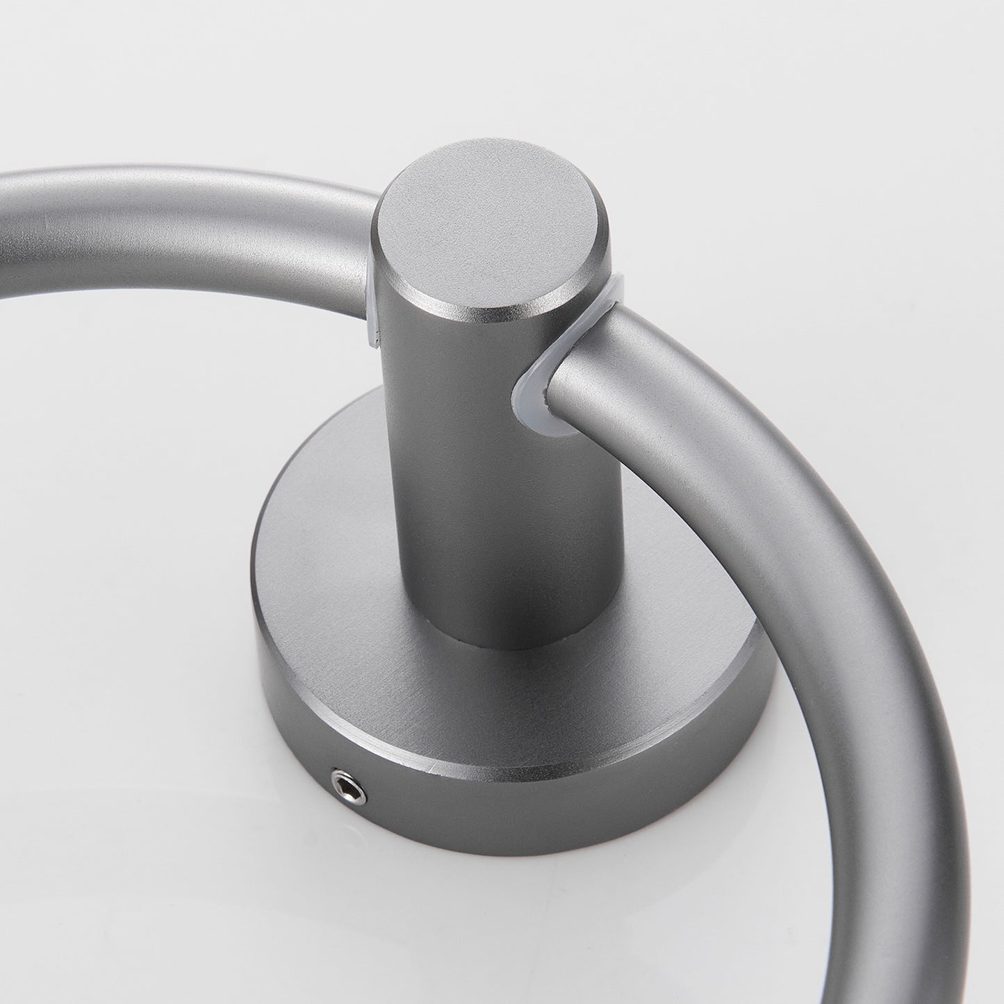 Towel Ring Gun Grey; Bath Hand Towel Ring Thicken Space Aluminum Round Towel Holder for Bathroom