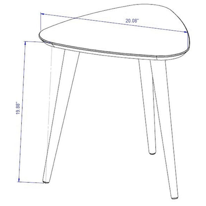 Manhattan Comfort Utopia 19.88" High Triangle End Table