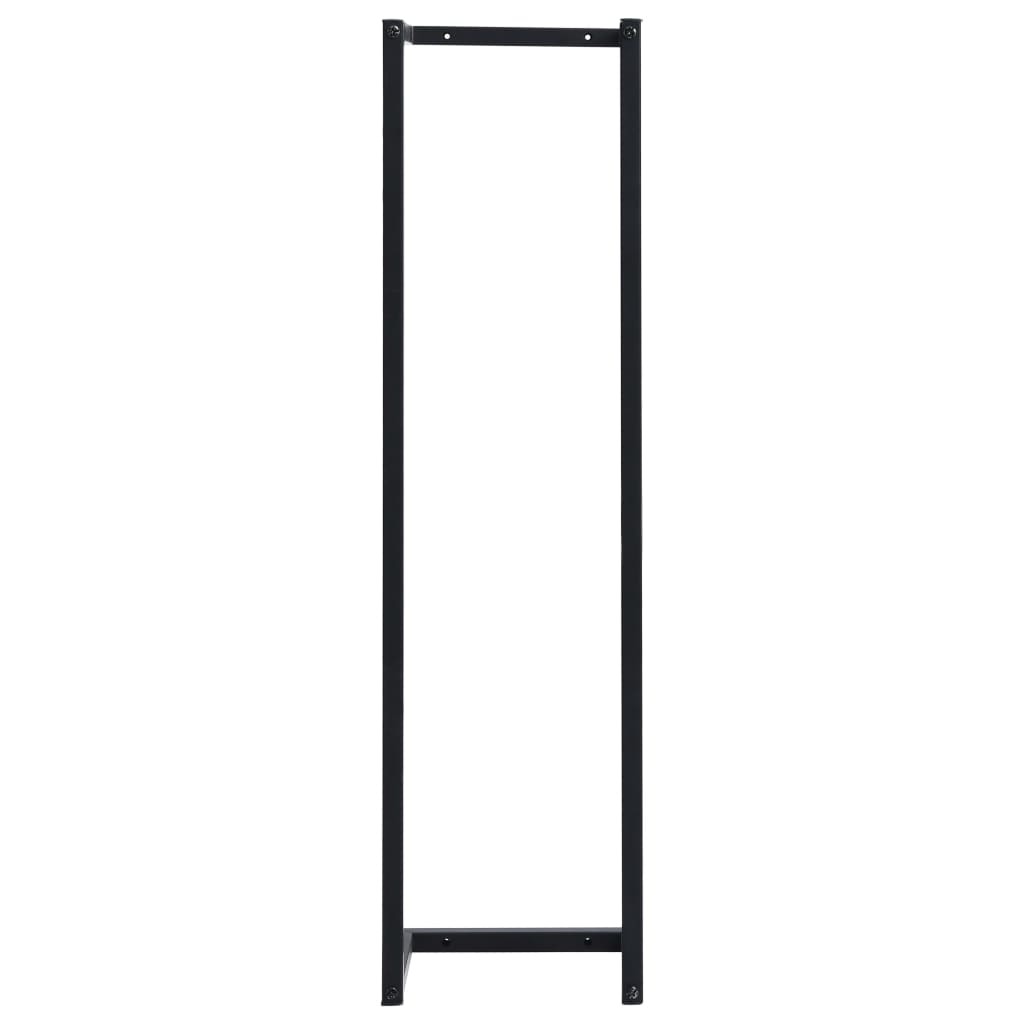 vidaXL Towel Rack Black 9.8"x7.9"x37.4" Iron